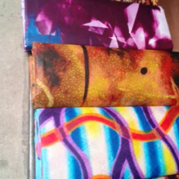 African fabrics,(Adire) 5yard for sewing - Picture 2 of 6